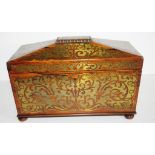 Regency rosewood sarcophagus caddy