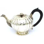 William IV sterling silver teapot