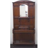 Antique oak hall stand