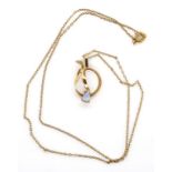 9ct gold pendant and chain