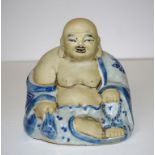 Chinese blue & white seated figure