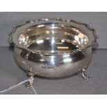 Edward VII Sterling silver tri footed sugar bowl