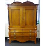 Dutch Empire oak armoire