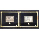 Pair of Baxter prints in gilt frames,