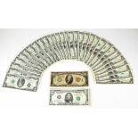 Collection USA dollar bank notes