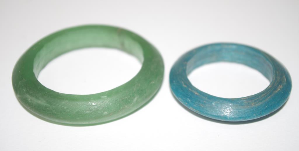 Two various antique Chinese glass bangles
