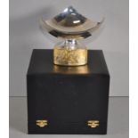Cased Stuart Devlin silver & gilt Opera House bowl
