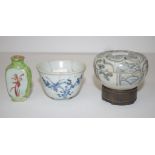 Three various antique Chinese ceramic pieces