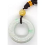 Jade and agate bead Chinese amulet