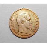 French Napoleon III 10 francs gold coin