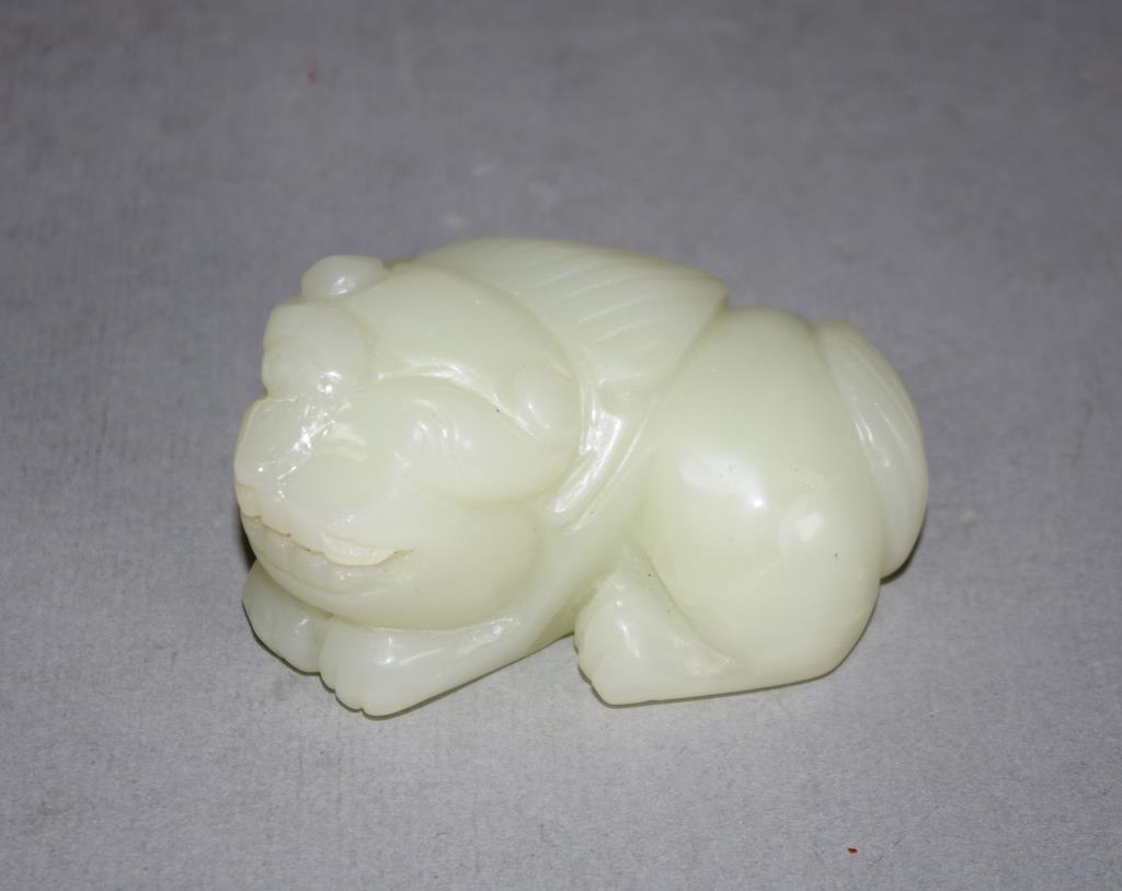 Chinese white jade Kylin figurine