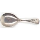 Edward VII sterling silver caddy spoon