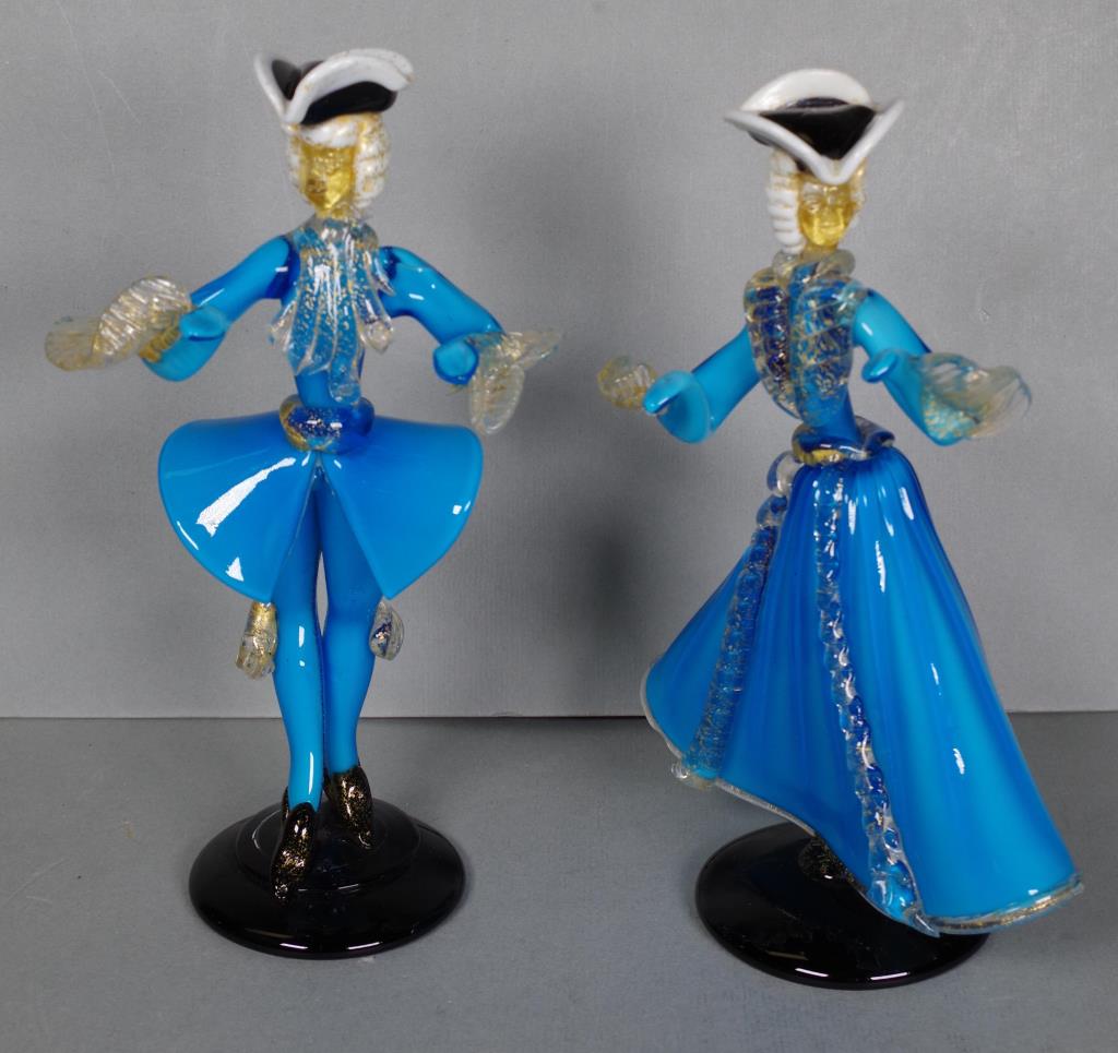 Pair of Murano glass figurines
