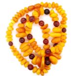 Amber beaded necklace