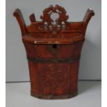 Chinese Qing timber teapot case