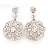 Edwardian style diamond and gold earrings