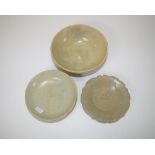 Three various Chinese Ming Dynasty celadon bowls