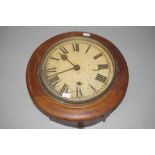 Antique English wood framed wall clock