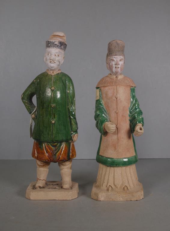 Pair of Chinese Tang style Qing figures