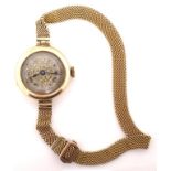 George V 9ct gold watch and bracelet