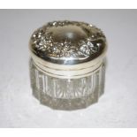 Sterling silver topped jar