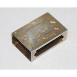 Russian silver matchbox holder