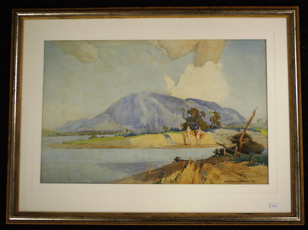 Wilfred G Gates (1890-1967) watercolour - Image 3 of 3