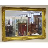 Gilt framed rectangular mirror