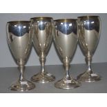 Set four USA sterling silver goblets