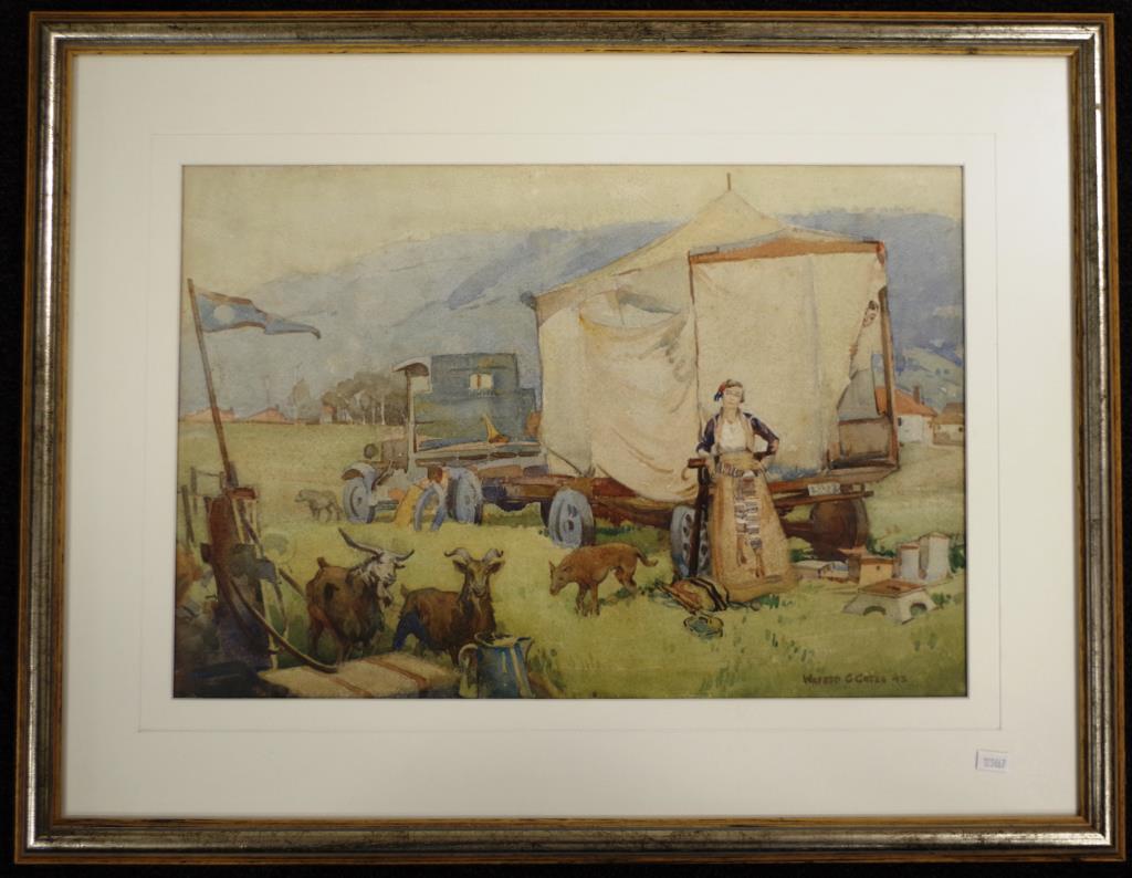 Wilfred G. Gates (1890-1967) watercolour - Image 3 of 3