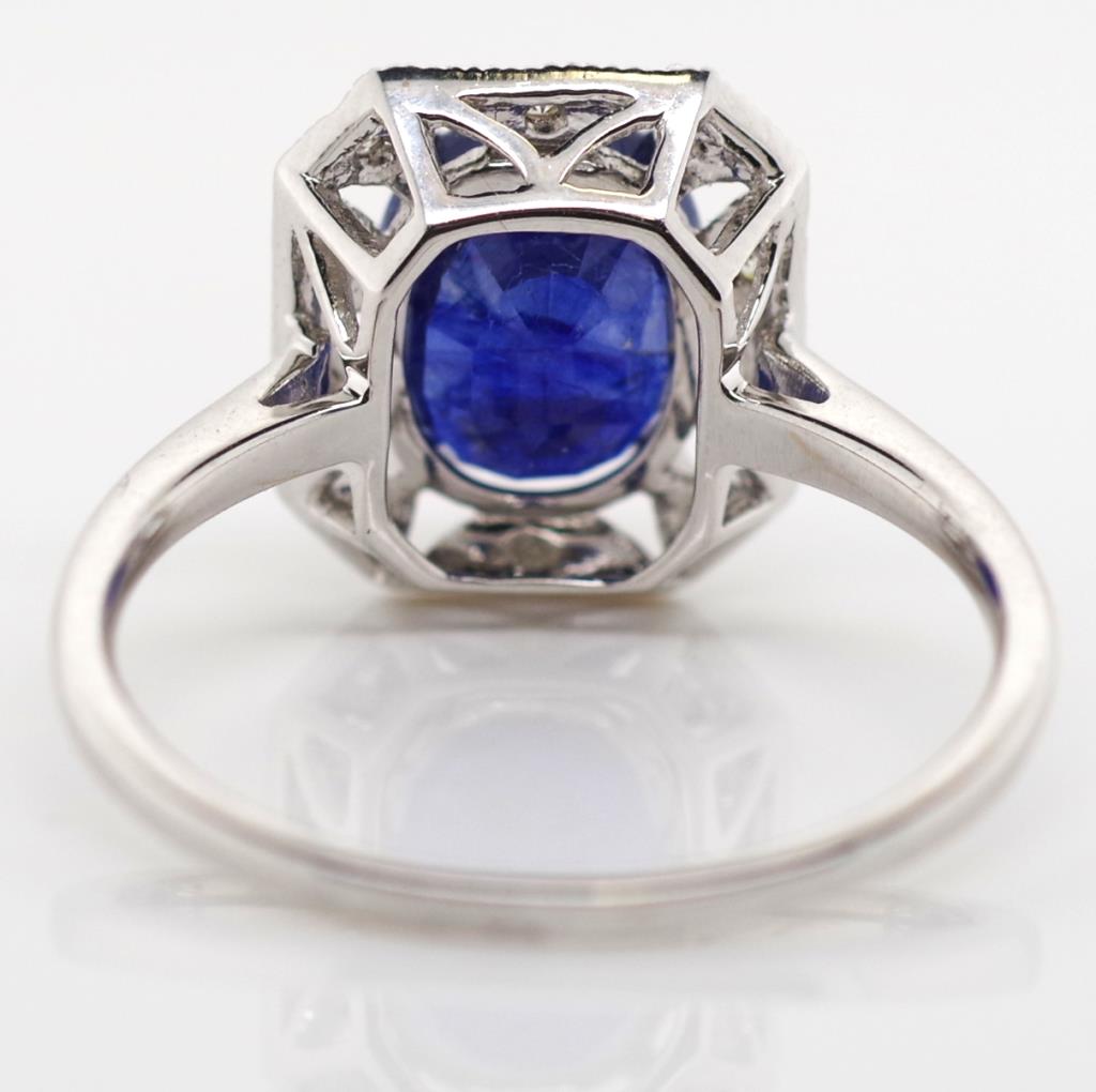 Sapphire, diamond and 18ct white gold ring - Image 4 of 4