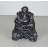 Chinese carved black basalt Buddha figurine