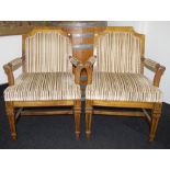 Two mahogany arm chairs