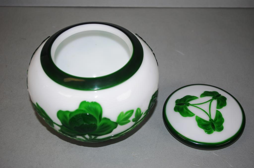 Chinese Peking glass covered jar - Image 5 of 5