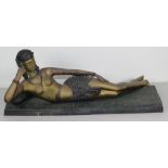 Bronze reclining Cleopatra figure