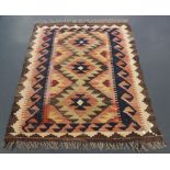 Hand knotted woollen Oriental rug