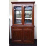 Mahogany elevated bookcase