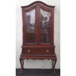 Indonesian mahogany antique style China cabinet