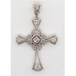 18ct gold diamond set Acadian cross