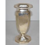 Sterling silver vase,