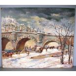 Louis Henri Foreau (1866-1938) "Winter Scene"