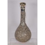 Chinese silver cased cognac decanter