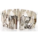 Modernist Scandinavian 830 silver bracelet