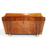 Fine Regency pollard oak sarcophagus caddy