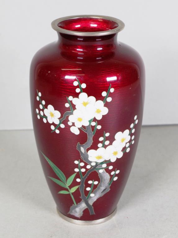 Japanese cloisonne vase - Image 4 of 4