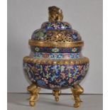 Good Chinese cloisonne censer