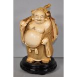 Antique Japanese carved ivory Hotei figure