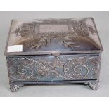 American silver plate lidded trinket box