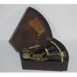 Victorian ebony sextant by W H Mallee, Northfields