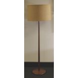 Turned wooden standard lamp